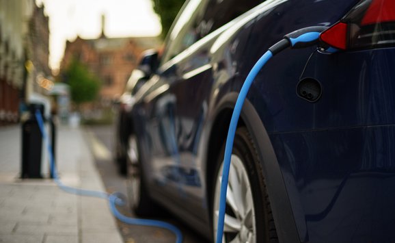 ev blue car